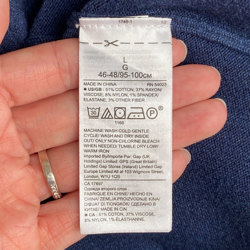 Banana Republic, Dark Blue Midi Dress, with Waist Scrunch Accent, Size L - Picture 5 of 5